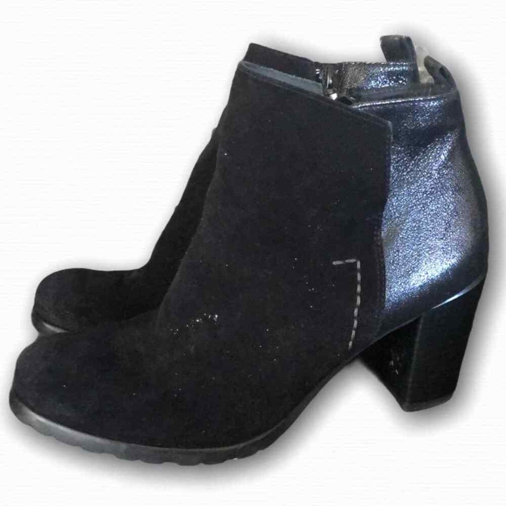 Paul Green Black sparkle suede leather booties boots Women’s Size‎ 7.5